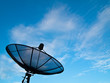 Satellite dish with blue sky and cloud background Satellite dish with blue sky and cloud background