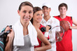 Photo: portrait of sporty people portrait of sporty people