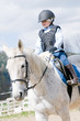 Horse riding - little girl is riding a horse Horse riding - little girl is riding a horse