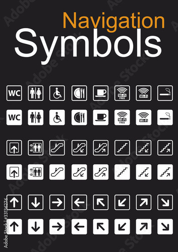 Vektor: Navigation Symbols Set Navigation Symbols Set