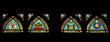 Colorful and bright panoramic Stained Glass window in a church Colorful and bright panoramic Stained Glass window in a church