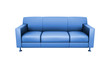 Blue sofa on white background Blue sofa on white background