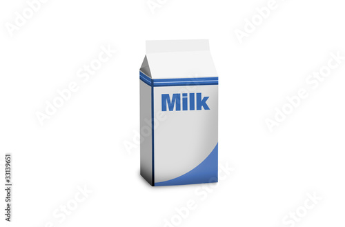 Illustration: milk pocket isolated on white milk pocket isolated on white