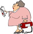 Woman Learning To Use A Fire Extinguisher
