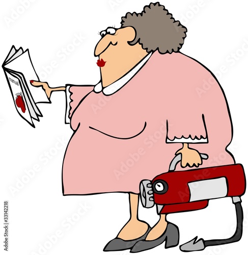 Illustration: Woman Learning To Use A Fire Extinguisher Woman Learning To Use A Fire Extinguisher