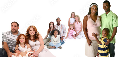 Photo: Large Group of Families Large Group of Families