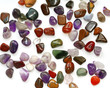 Semiprecious stones on white background Semiprecious stones on white background