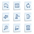 Shopping web icons set 3, blue notes Shopping web icons set 3, blue notes