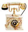 Vintage phone from marble. Clipping path included.