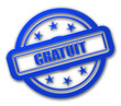 Sternen Stempel blau glas GRATUIT