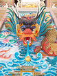 Dragon Status Stairs at Na Zha temple , Chonburi Thailand