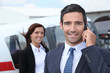Successful businessman in airport