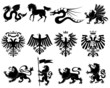 Vector Heraldic Animals Set #2