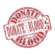 Donate blood grunge rubber stamp