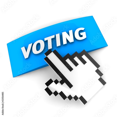 Illustration: voting button voting button