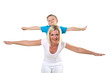 mother with son in studio
