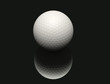 Golf Ball with Black Background