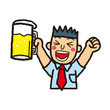 ビールを飲む男性