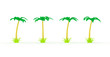 palm trees on white background palm trees on white background