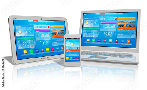 Illustration: Mobility and cloud computing concept Mobility and cloud computing concept