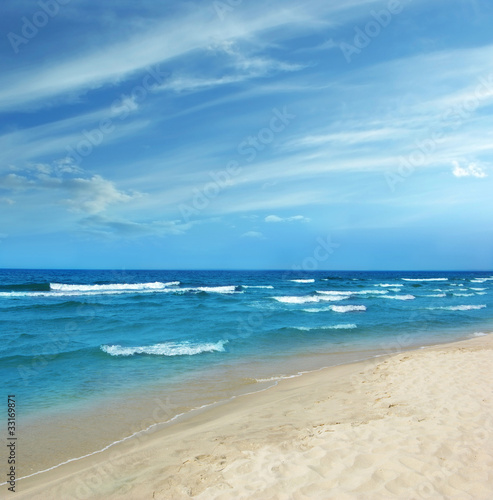 Foto : Baltic Sea white sand beach Baltic Sea white sand beach