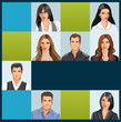 Template with a group of business and office people photos Template with a group of business and office people photos