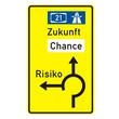 Wegweiser - Kreisverkehr - nach StVO