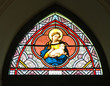 painted glasses of saint in the Church