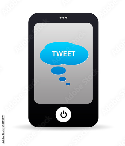 Illustration: Tweet Mobile Phone Tweet Mobile Phone