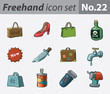 Freehand icon set - various
