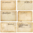 Six Vintage Unstamped Post Cards