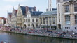 View of famous medieval quayside, Ghent, Belgium View of famous medieval quayside, Ghent, Belgium