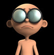 Sad Man With Glasses