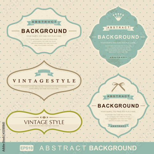 Vector: vector set: vintage labels vector set: vintage labels