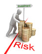 Risk in Investment, 3D conept