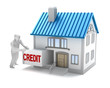 Сredit for real estate, isolated  3D concept