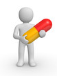 3d man with a pill