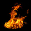 Flames on Black Photographic Background