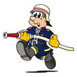 Firefighter running