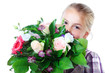 Foto: little girl with flowers little girl with flowers