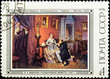 Postal stamp. The legible bride, 1847. Postal stamp. The legible bride, 1847.