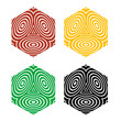 rhombs with optic patterns rhombs with optic patterns
