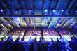 View of ceiling and bar with people View of ceiling and bar with people