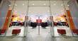 Inside fashion store of sport wear; large assortment;