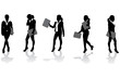 business women with folders business women with folders