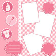 Baby album page. Pink.