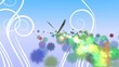 Video: flying butterfly with decorative ornament and flowers flying butterfly with decorative ornament and flowers