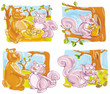 squirrel, acorn, bear