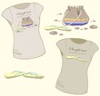 Element for design. Women's t-shirt illustration.