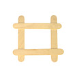 popsicle sticks in a frame formation